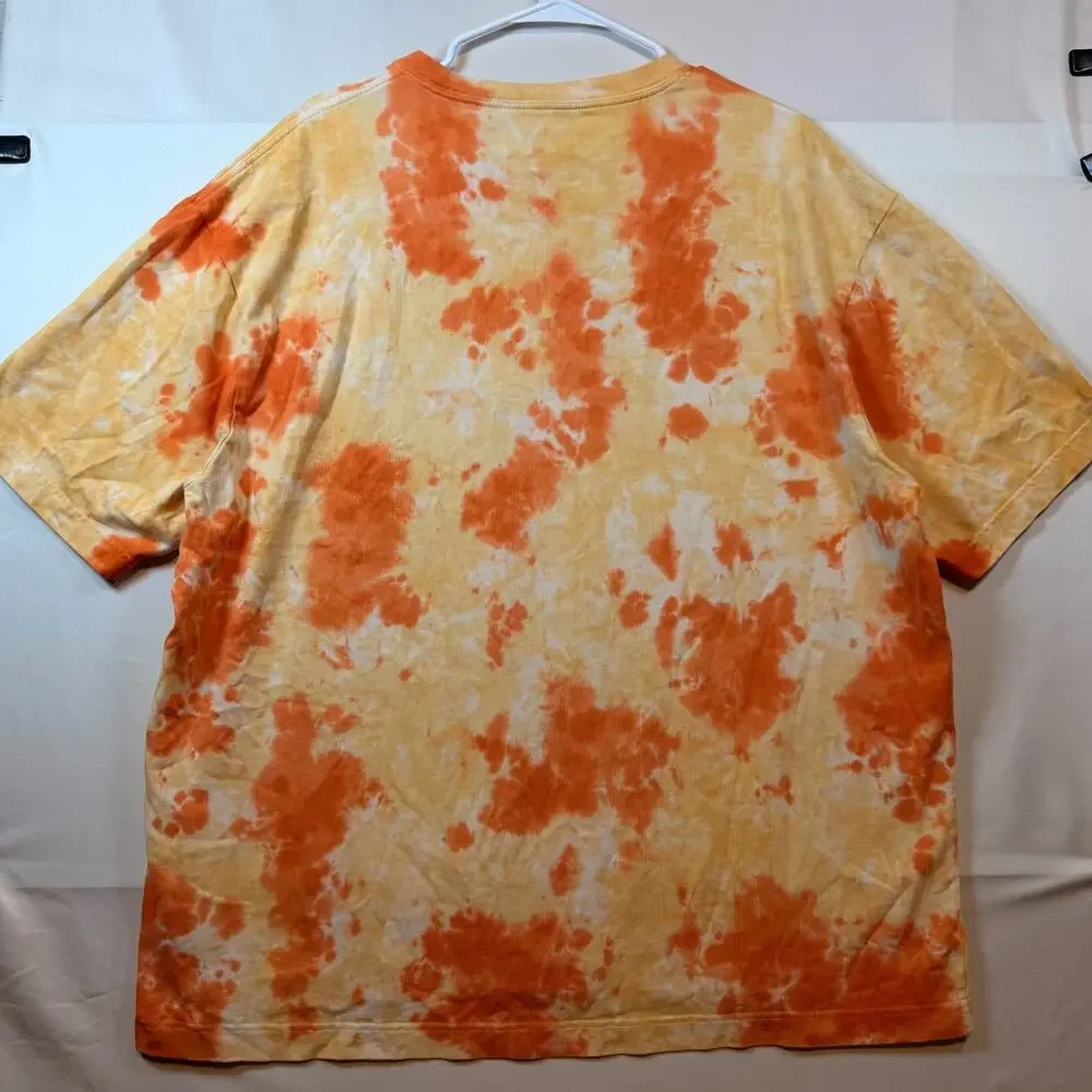 Jordan Flight Essentials Oversized Tie-Dye T Shirt Mens Orange Size Large